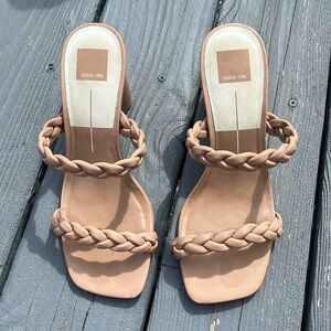 Dolce Vita Women's Nairi Braided Strappy Nude Sandals  Cafe Stella Size 10